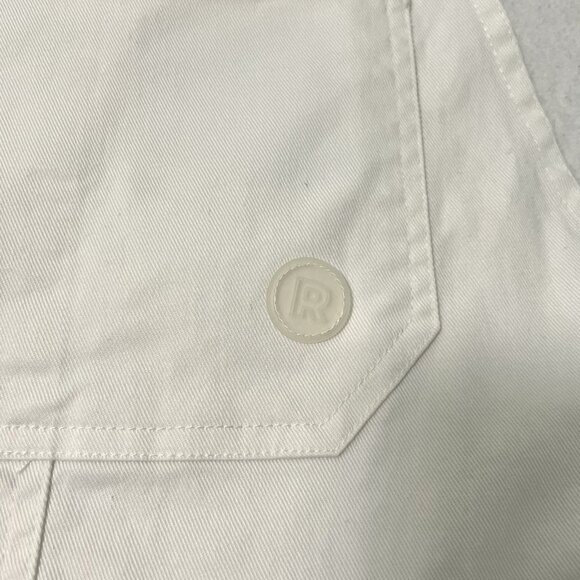 Rahlies Utility Canvas Tapered Leg Adjustable Overalls Jumpsuit White size 26 - Picture 8 of 12